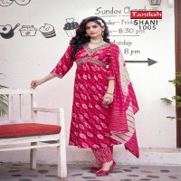 Taniksh Shani Vol-1 Wholesale Alia Cut Kurtis With Pant And Dupatta