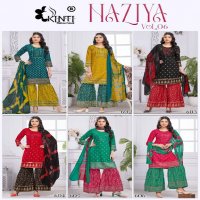 Kinti Naziya Vol-6 Wholesale Sharara Top And Dupatta Sets