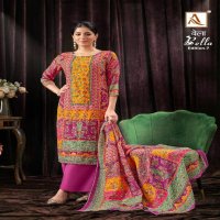 Alok Bella Vol-7 Wholesale Pure Maslin And Mirror Work Dress Material