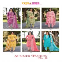 TIPS AND TOPS SUMMER FASHION VOL 5 FANCY WEAR READYMADE COTTON PRINT SALWAR SUIT