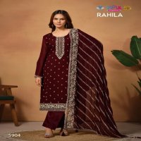 Vipul Rahila Wholesale Silk Georgette With Embroidery Straight Suits