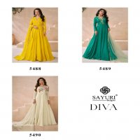 SAYURI DESIGNER DIVA READYMADE DESIGNER TRADITIONAL LONG GOWN WITH DUPATTA