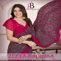 Roopa Boutique Zeeya Radhika Vol-4 Wholesale Weight Less With Blouse Included Sarees