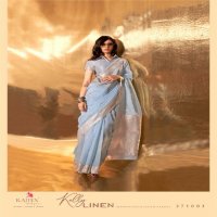 Rajtex Kelly Linen Wholesale Handwoven Linen Function Wear Sarees