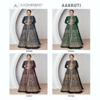 Aashirwad Aakruti Wholesale Real Georgette Free Size Stitched Suits