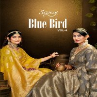 Saroj Blue Bird Vol-4 Wholesale Cotton Silk Swarovski Work Sarees