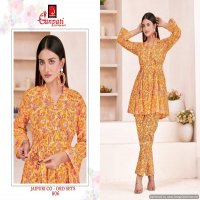 GANPATI COTTON JAIPURI COAT SUIT VOL 8 FANCY CORD SET AMAZING DESIGNS TUNICS WITH PANT