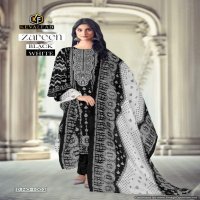 Keval Zareen Black And White Wholesale Cotton Printed Dress Material