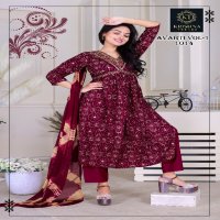 Krishna Trendz Avabti Vol-1 Wholesale Readymade 3 Piece Suits
