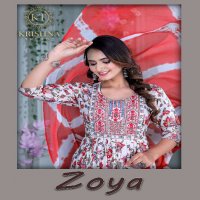 Krishna Trendz Zoya Vol-1 Wholesale Readymade 3 Piece Suits