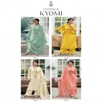 Varsha Kyomi Wholesale Viscose Chinon With Embroidery And Lace Festive Suits