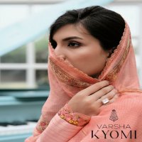 Varsha Kyomi Wholesale Viscose Chinon With Embroidery And Lace Festive Suits