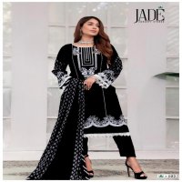 Jade Bin Saeed Black And White Heavy Cotton Collection Dress Material
