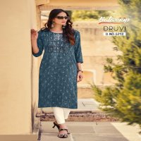 KALAROOP KAJREE FASHION DRUVI SIMPLE FANCY FABRIC READYMADE KURTI