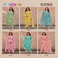 Vipul Rumii Wholesale Pure Viscose With Schifli Work Straight Salwar Suits