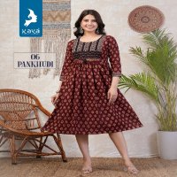 Kaya Pankhudi Wholesale Cotton Dhabu Gamthi Print Kurtis