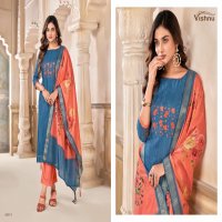 Vishnu Heer Wholesale Russet Silk Pattern Dress Material