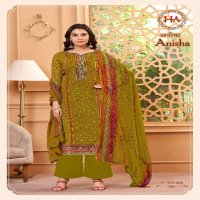 Harshit Anisha Wholesale Pure Cotton Cambric With Foil Work Dress Material