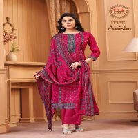 Harshit Anisha Wholesale Pure Cotton Cambric With Foil Work Dress Material