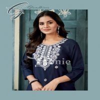 Bonie Aisha Vol-1 Wholesale Embroidery Work With Lucknowi Style Short Tops