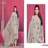 Glossy Simar Selina Wholesale Pure Linen Cotton With Handwork Suits