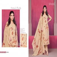 Glossy Simar Selina Wholesale Pure Linen Cotton With Handwork Suits