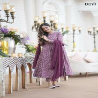 Aayaa Devi Vol-2 Wholesale Faux Georgette With Kali Cut Gowns With Dupatta