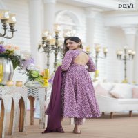 Aayaa Devi Vol-2 Wholesale Faux Georgette With Kali Cut Gowns With Dupatta