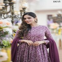 Aayaa Devi Vol-2 Wholesale Faux Georgette With Kali Cut Gowns With Dupatta