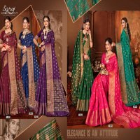 Saroj Jannat Vol-4 Wholesale Soft Silk With Jari Design Ethnic Sarees