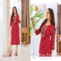 SHRUTI SUITS PRESENTS BANDHEJ VOL 5 AMAZING BANDHANI PRINTED FULL STITCH KURTI