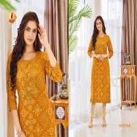 SHRUTI SUITS PRESENTS BANDHEJ VOL 5 AMAZING BANDHANI PRINTED FULL STITCH KURTI