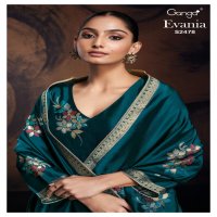 Ganga Evania S2478 Wholesale Premium Viscose Woven Silk With Hand Work Salwar Suits