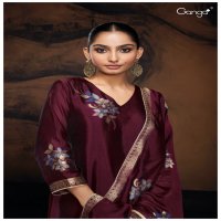 Ganga Evania S2478 Wholesale Premium Viscose Woven Silk With Hand Work Salwar Suits