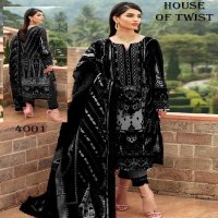 House Of Twist Black And White Wholesale Cotton Printed Dress Material
