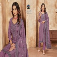 JASMINE BY FOURDOTS FASHIONABLE DESIGN LAKHNAVI JEQUARD SALWAR SUIT MATERIAL