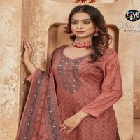 JASMINE BY FOURDOTS FASHIONABLE DESIGN LAKHNAVI JEQUARD SALWAR SUIT MATERIAL