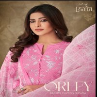 Esaira Orley Wholesale Digital Cambric With Embroidery Work Dress Material