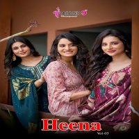 Mystic 9 Heena Vol-3 Wholesale Reyon Capsule Print With Embroidery Salwar Suits