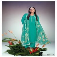 Ganga Xyla S2514 Wholesale Premium Cotton Silk With Daman Border Dress