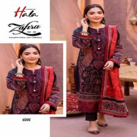 Hala Zafira Vol-6 Heavy Dupatta Wholesale Karachi Print Dress Material
