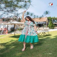 Anju Dreamy Tales Wholesale Designer Kaftan Jacket With Midi Kurtis