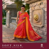 Rajtex Soft Silk Wholesale Handloom Weaving Silk Party Wear Sarees