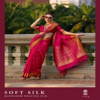 Rajtex Soft Silk Wholesale Handloom Weaving Silk Party Wear Sarees