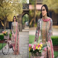 Riaz Arts Musafir Wholesale Pure Karachi Lawn With Neck Embroidery Dress Material