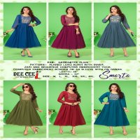 Dee Cee Smarta Wholesale Georgette Plain Anarkali Style Kurtis