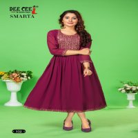 Dee Cee Smarta Wholesale Georgette Plain Anarkali Style Kurtis