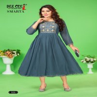 Dee Cee Smarta Wholesale Georgette Plain Anarkali Style Kurtis