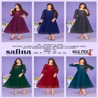 Dee Cee Safina Wholesale Flared Long Anarkali Style Kurtis