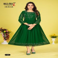 Dee Cee Sehar Wholesale Flared Long Kurti Anarkali Style Kurtis